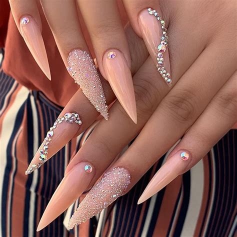 crystal stiletto nail designs.